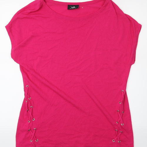 Wallis Womens Pink   Basic T-Shirt Size M