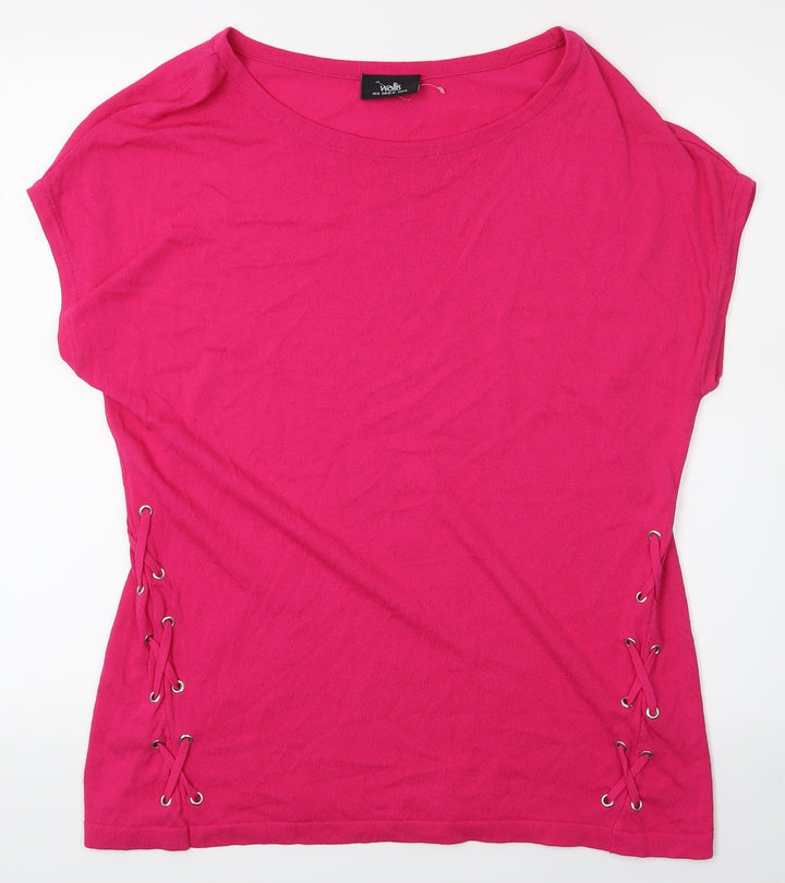 Wallis Womens Pink Basic T-Shirt Size M