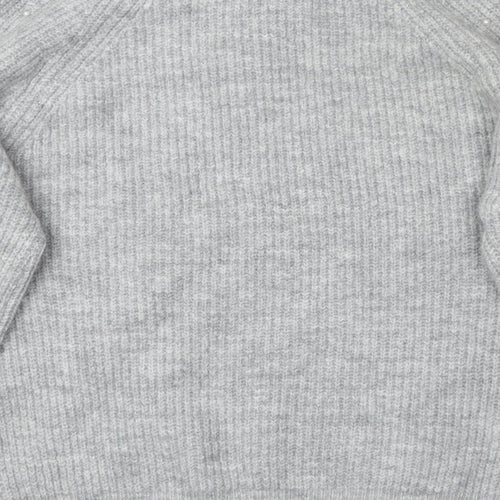 Papaya Womens Grey   Pullover Jumper Size M  - Fake Pearls