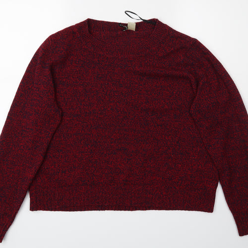 Divided Womens Red   Pullover Jumper Size L