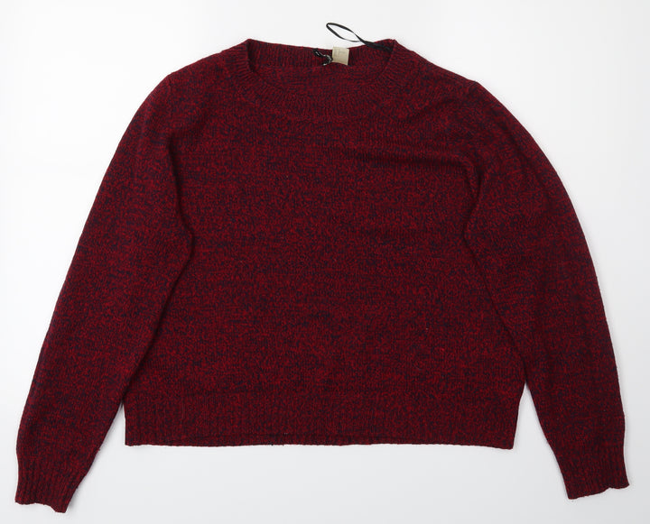 Divided Womens Red   Pullover Jumper Size L
