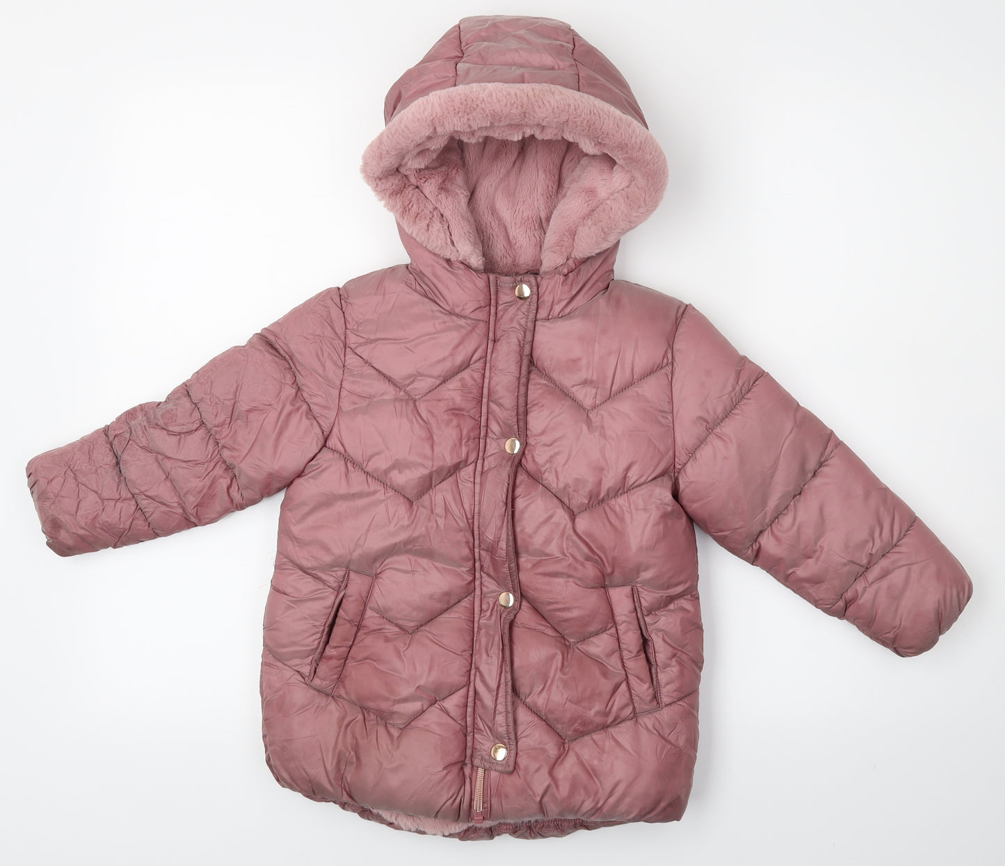 NEXT Girls Pink   Basic Coat Coat Size 4-5 Years