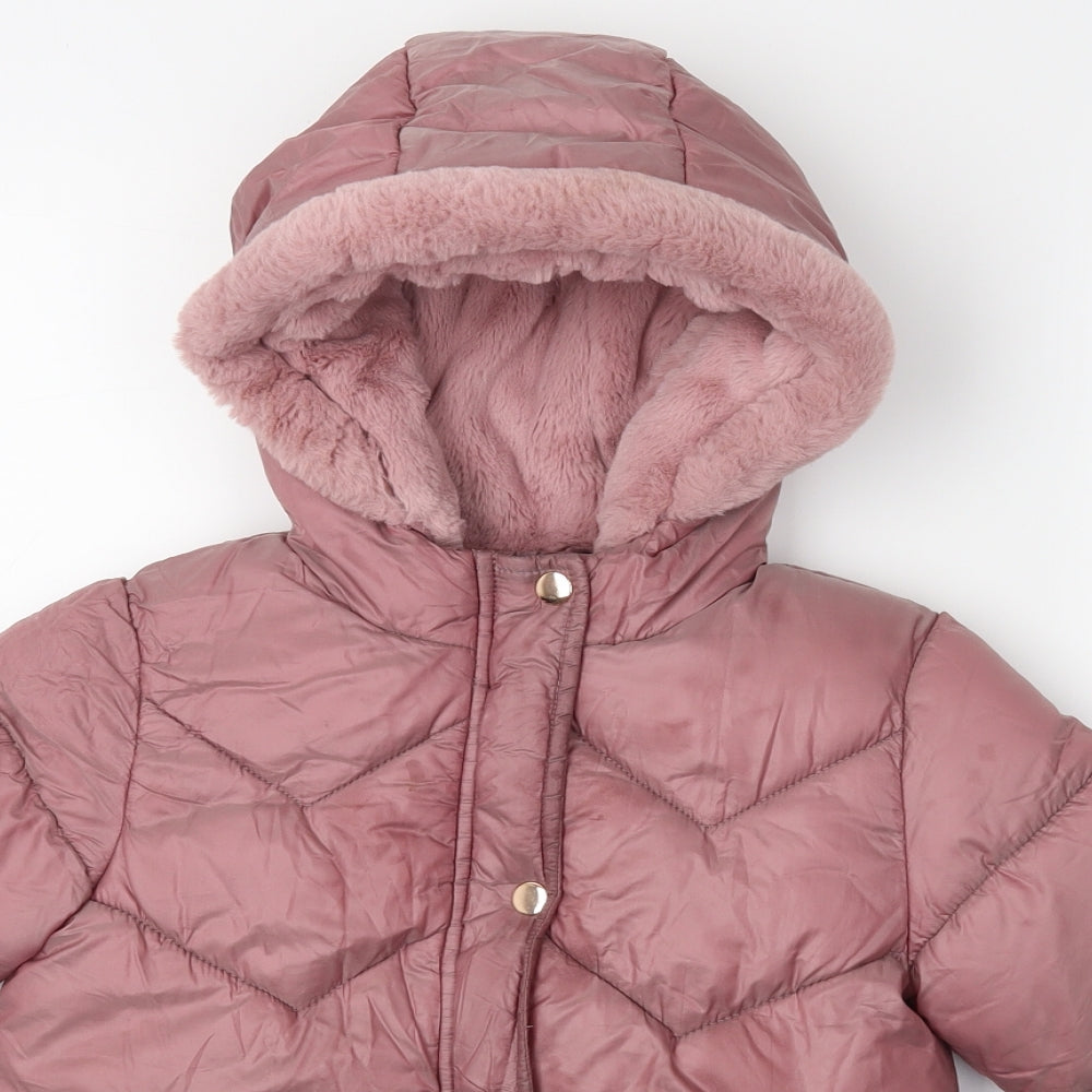 NEXT Girls Pink   Basic Coat Coat Size 4-5 Years