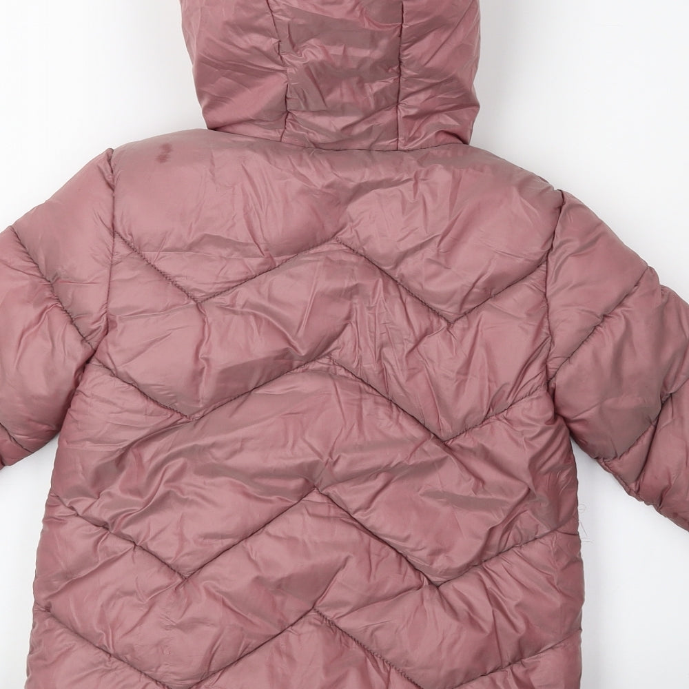 NEXT Girls Pink   Basic Coat Coat Size 4-5 Years
