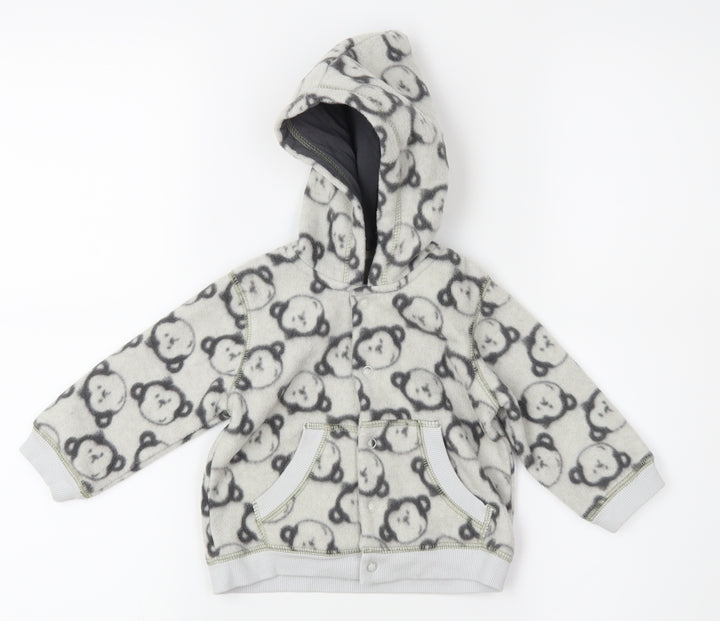 George Baby Grey Pullover Jumper Size 6-9 Months - Monkeys