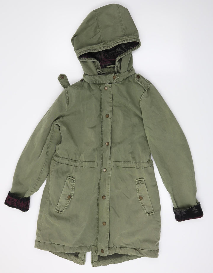 Debenhams Womens Green   Overcoat Coat Size 8