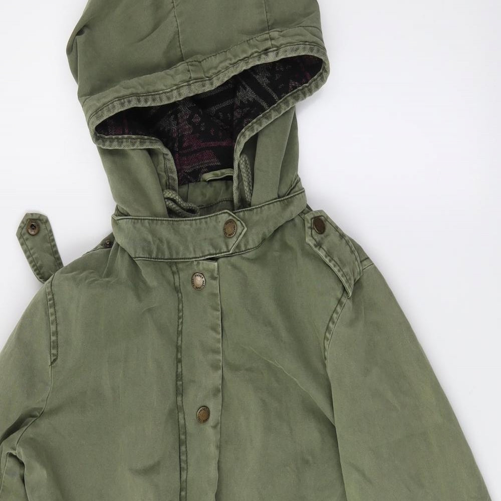 Debenhams Womens Green   Overcoat Coat Size 8