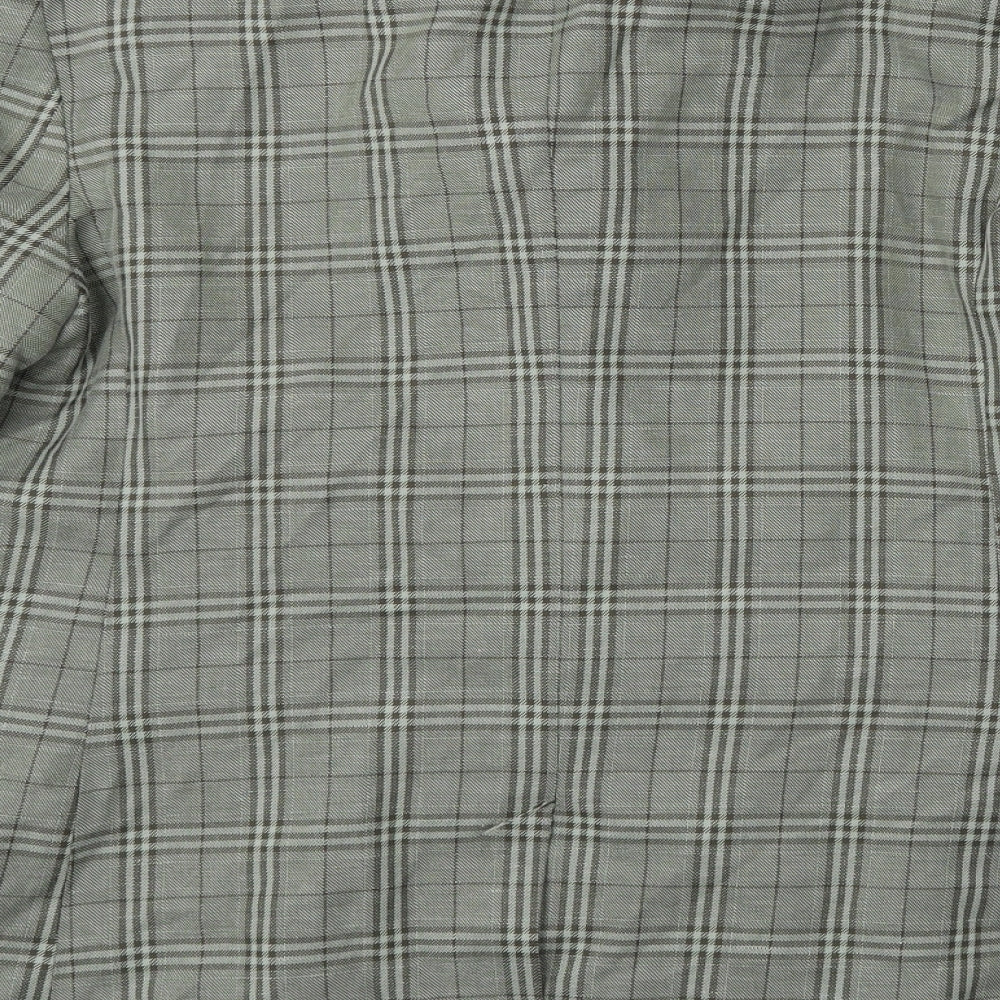 M&S Womens Green Plaid  Jacket Blazer Size 12
