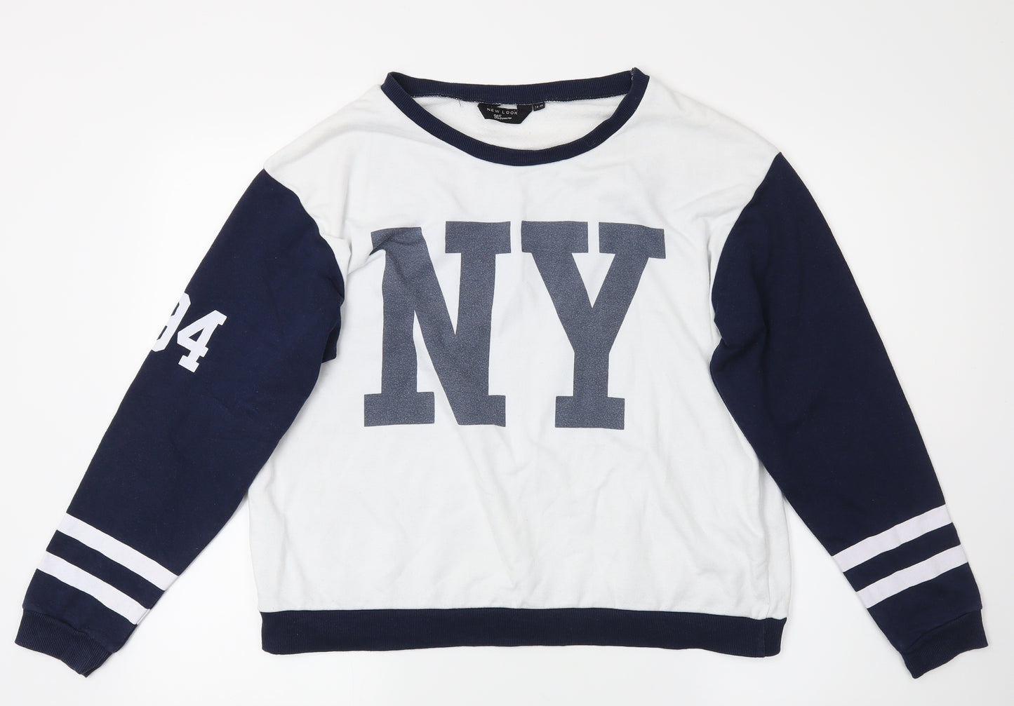 New Look Girls White   Pullover Sweatshirt Size 14-15 Years  - NY