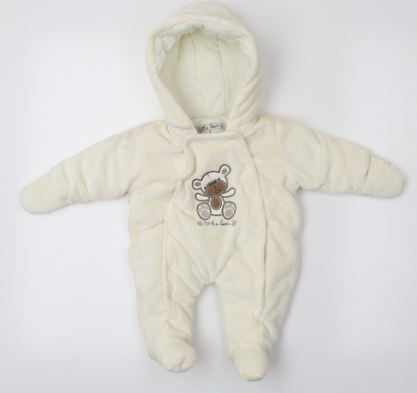 Little Bear Baby White   Babygrow One-Piece Size Newborn