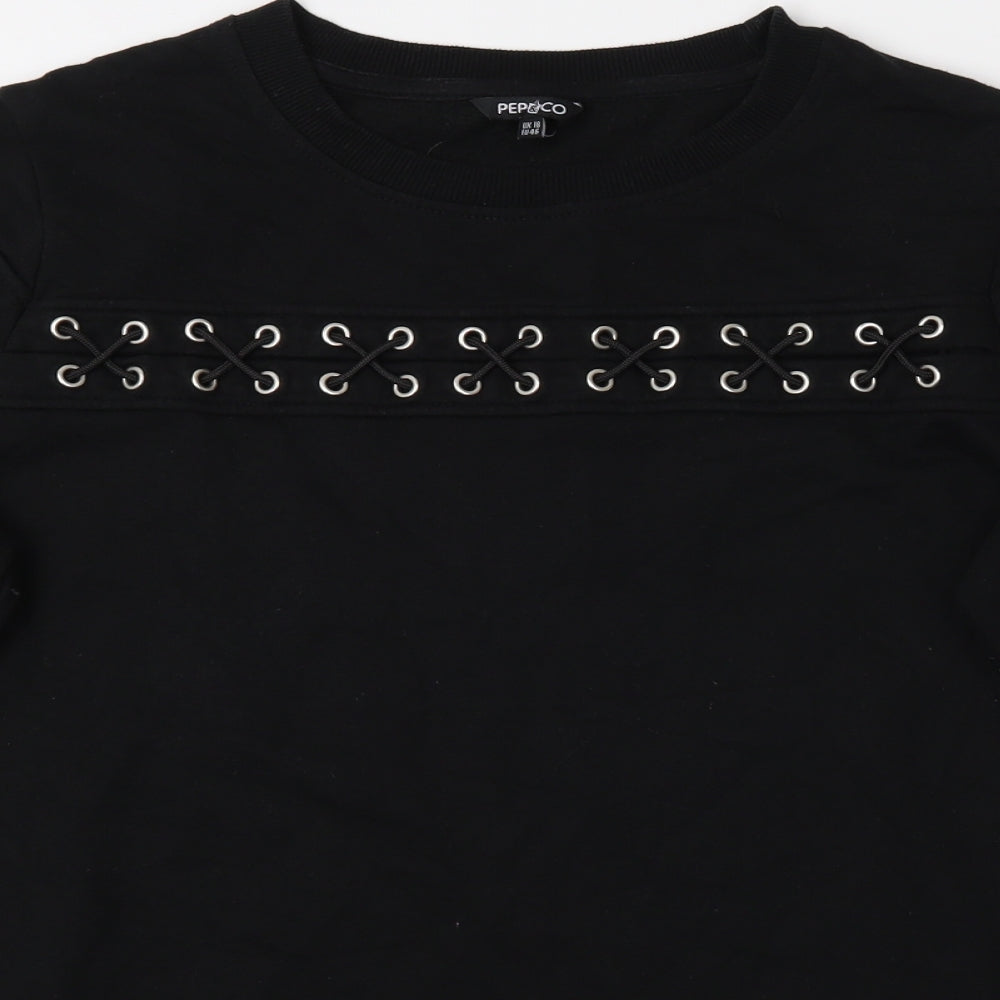 Pep & Co Womens Black   Basic T-Shirt Size 18