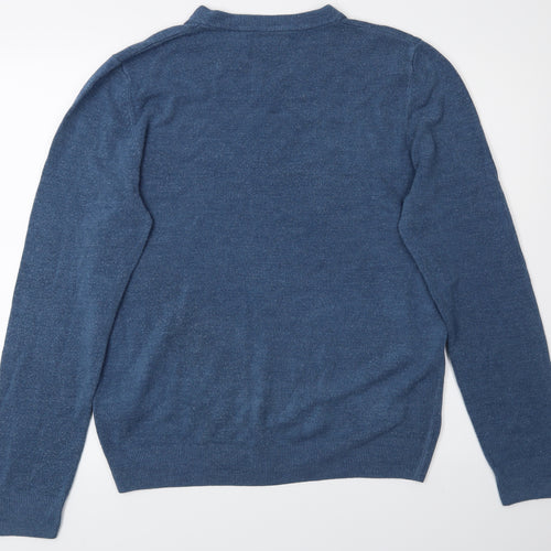 M&S Mens Blue   Pullover Jumper Size L