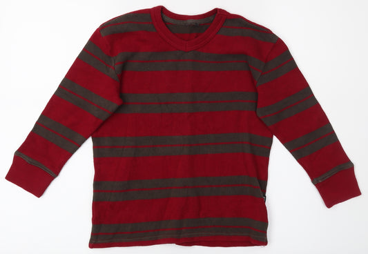 Front view of Gap boys’ red striped jumper, size 4-5, years