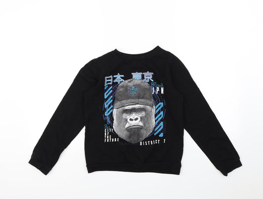 Front view of Pep&Co boys’ black jumper, size 11, years