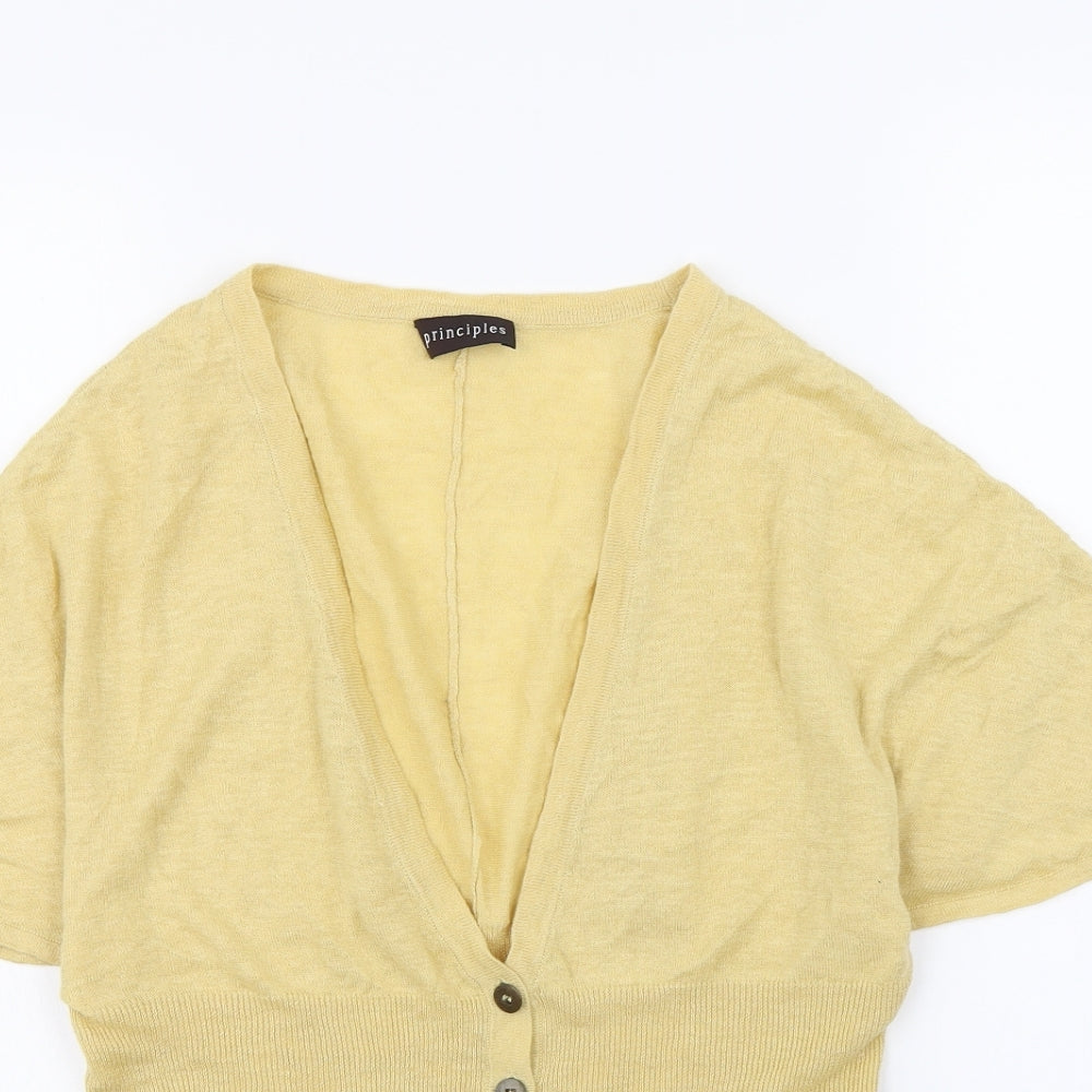 Principles Womens Yellow   Cape Jumper Size 12