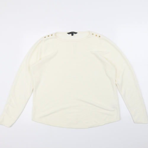 Love Knitwear Womens Ivory   Pullover Jumper Size 16
