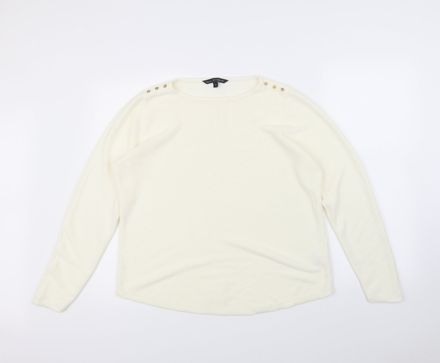 Love Knitwear Womens Ivory   Pullover Jumper Size 16