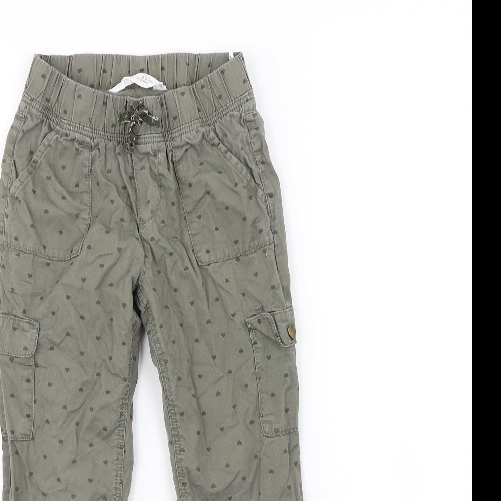 H&M Girls Green Spotted  Jogger Trousers Size 5 Years