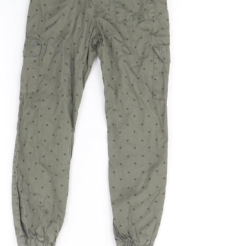 H&M Girls Green Spotted  Jogger Trousers Size 5 Years