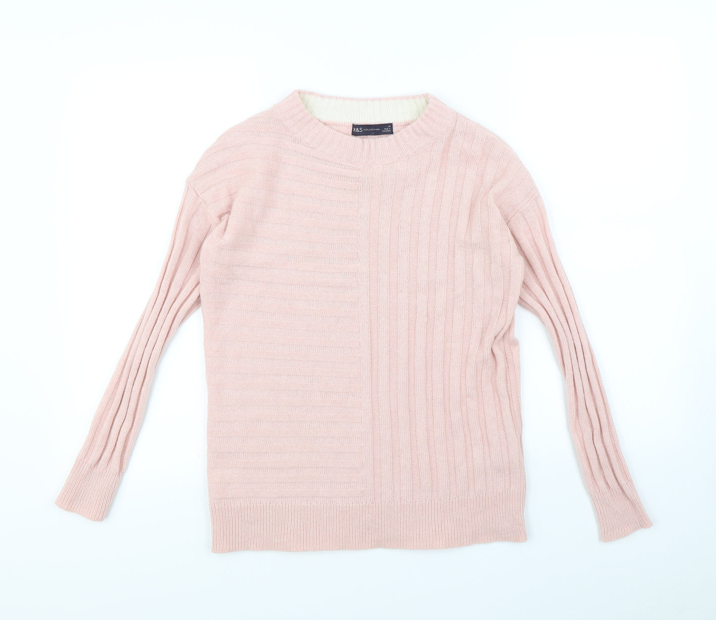M&s Womens Pink   Pullover Jumper Size XS
