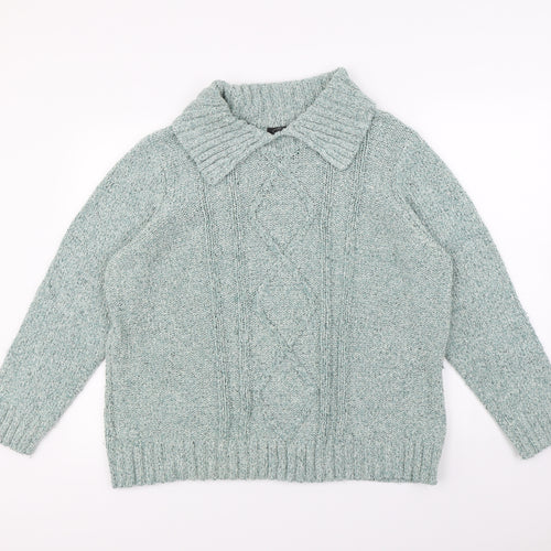 BM Womens Green   Pullover Jumper Size XL