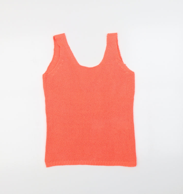 Vera Moda Womens Orange Basic Tank Size S