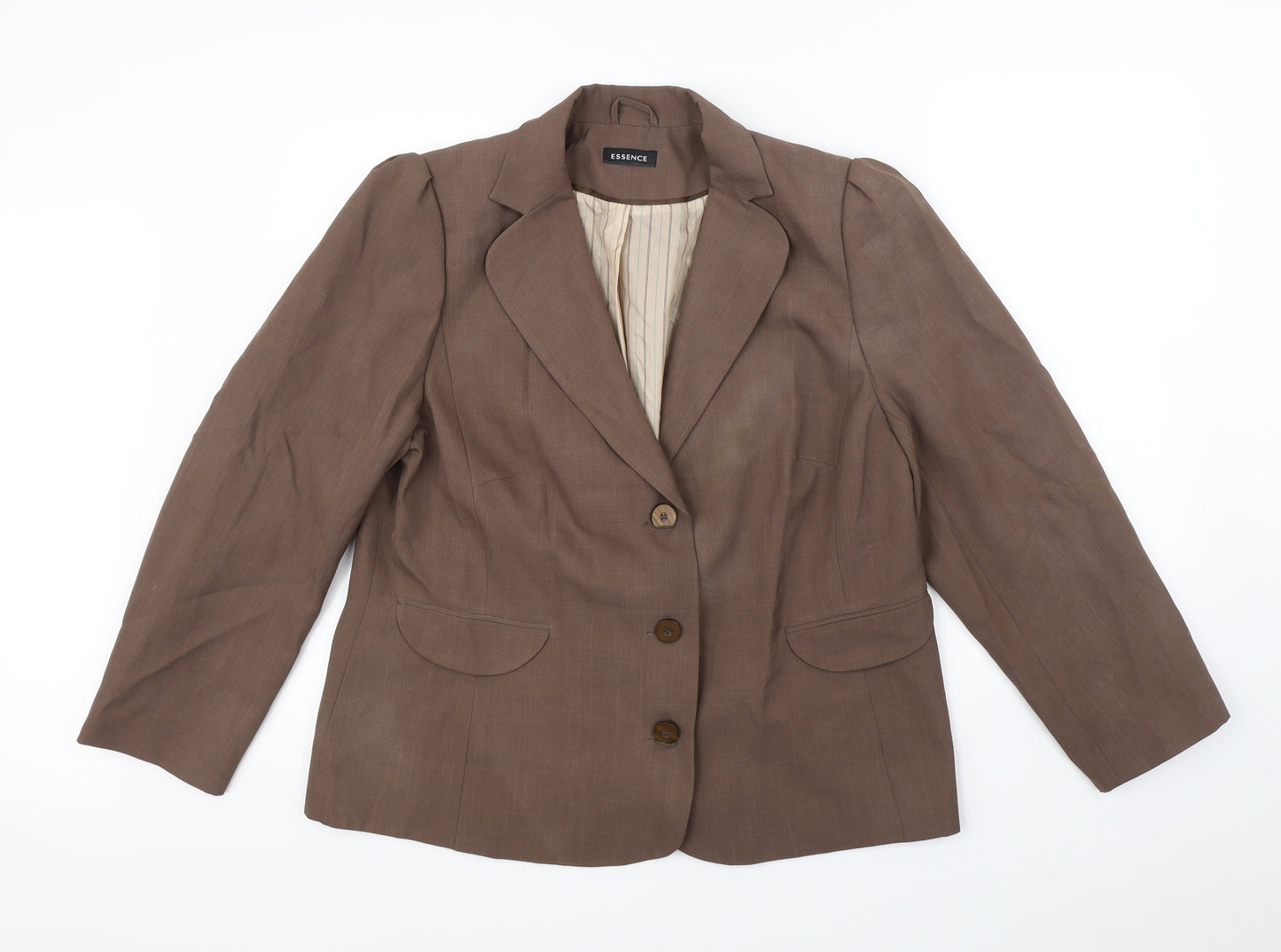 essence Womens Brown   Jacket Blazer Size 20  - Shoulder Pads