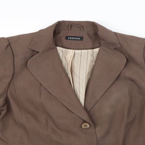 essence Womens Brown   Jacket Blazer Size 20  - Shoulder Pads