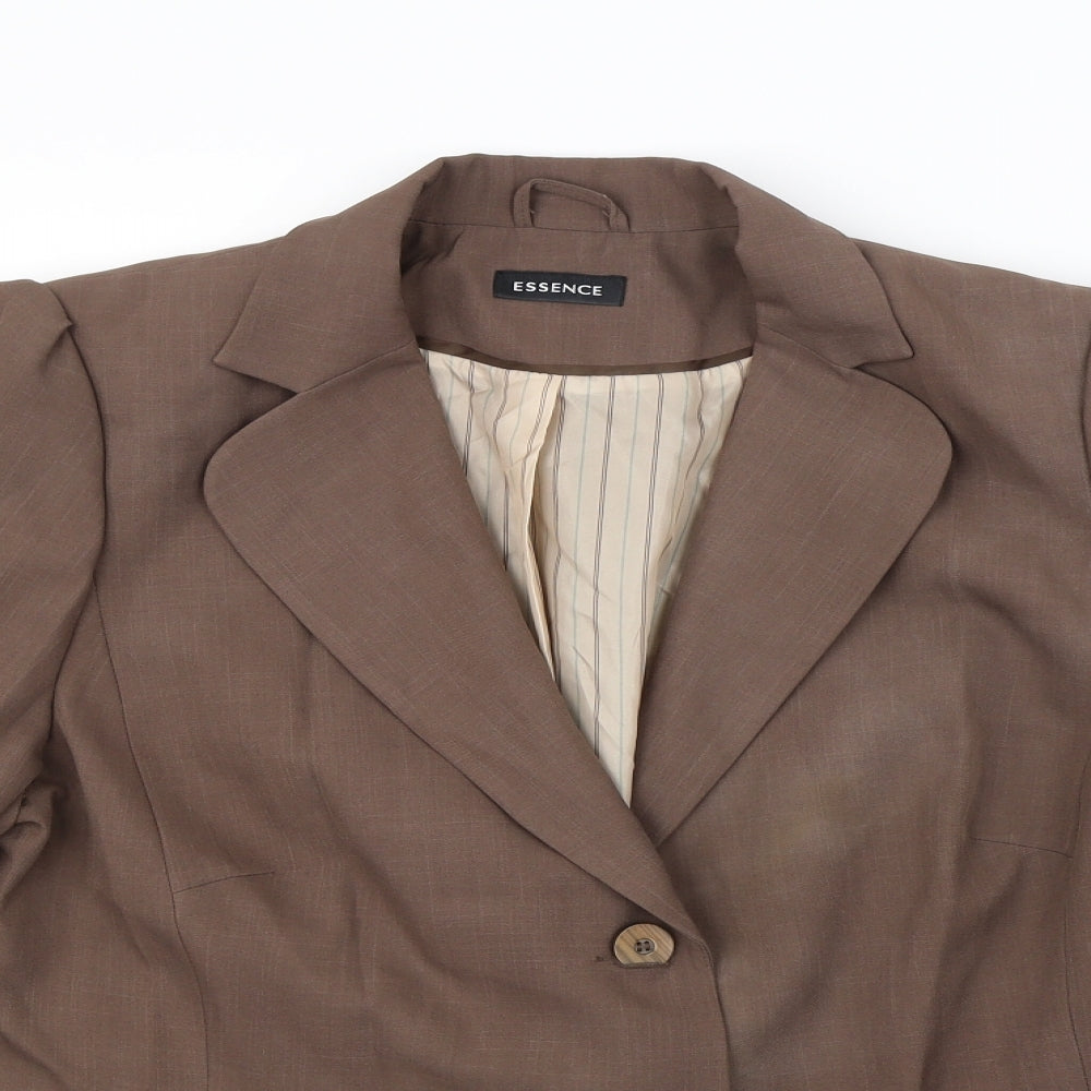 essence Womens Brown   Jacket Blazer Size 20  - Shoulder Pads