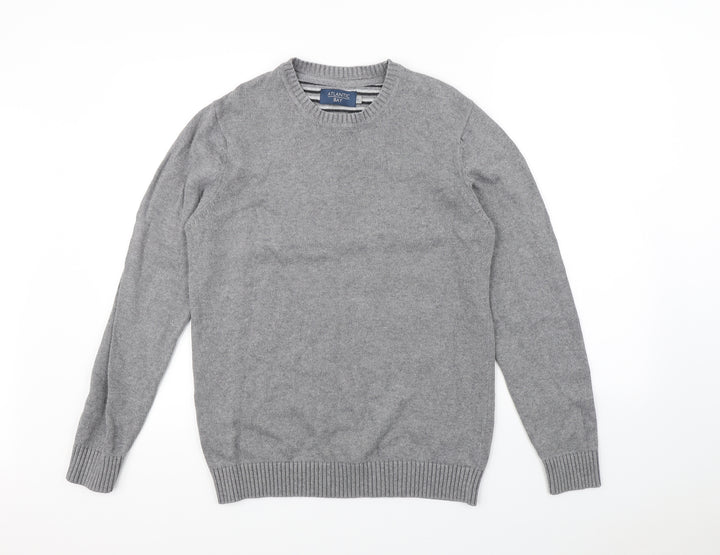 Atlantic Bay Mens Grey Pullover Jumper Size S