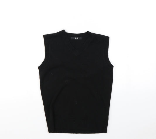 Front view of BHS girls’ black jumper, size 9, years