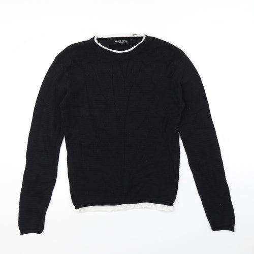 Brave Soul Mens Black   Pullover Jumper Size M