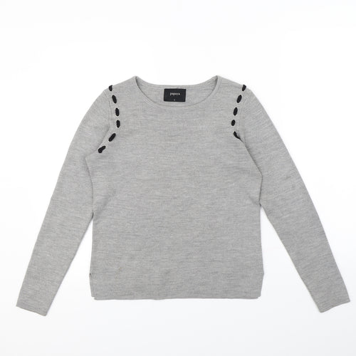 Papaya Womens Grey   Pullover Jumper Size S