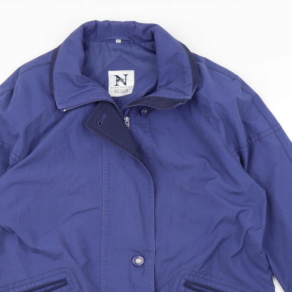 Debenhams Womens Blue   Rain Coat Coat Size 16