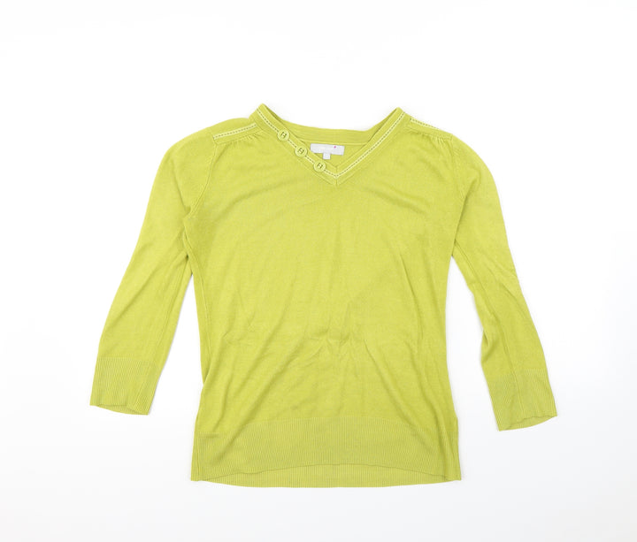 Per Una Womens Green   Pullover Sweatshirt Size 10