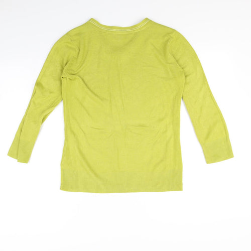 Per Una Womens Green   Pullover Sweatshirt Size 10