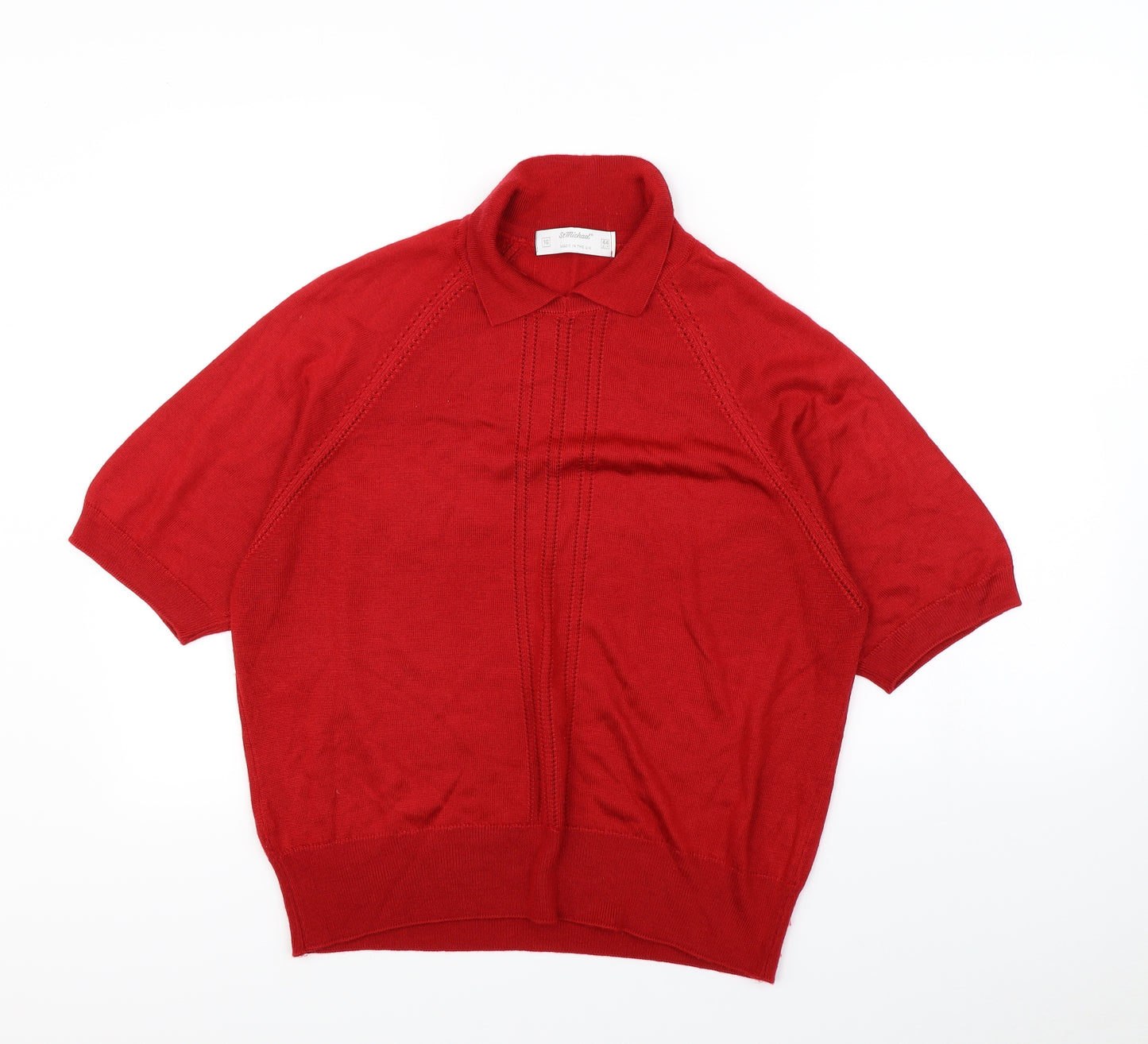 St Michael Womens Red   Pullover Sweatshirt Size 16