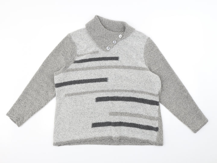 BM Womens Grey   Pullover Jumper Size XL