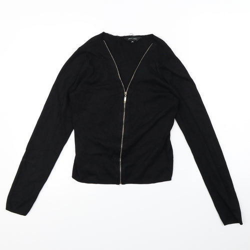 New Look Womens Black   Full Zip Jumper Size 10