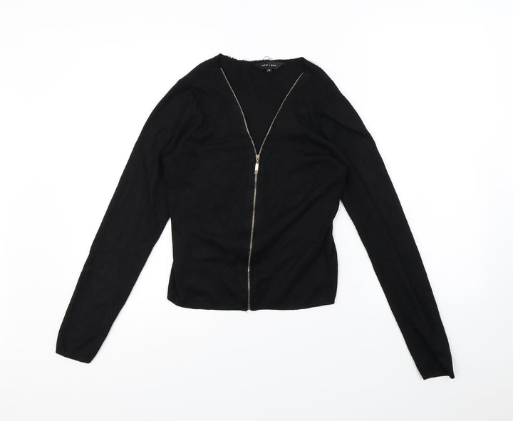 New Look Womens Black   Full Zip Jumper Size 10