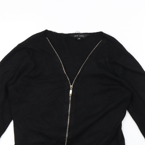 New Look Womens Black   Full Zip Jumper Size 10