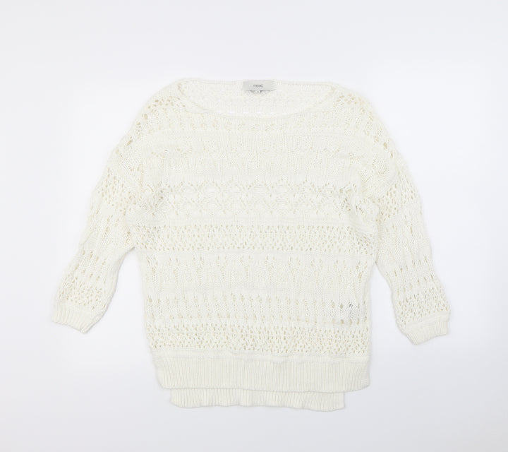 NEXT  Womens White   Pullover Jumper Size M