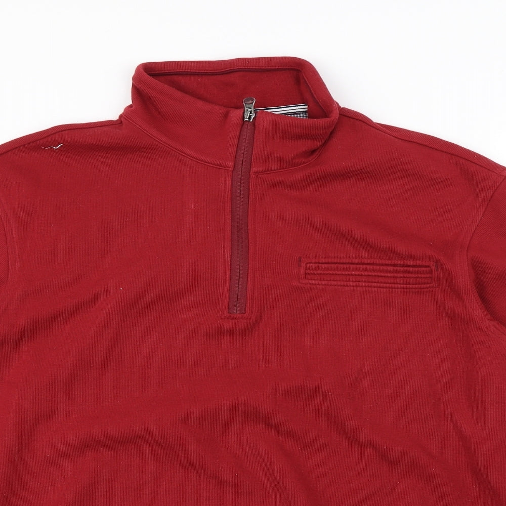 BRAX Mens Red   Henley Jumper Size L