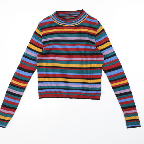 Primark Womens Multicoloured Striped  Pullover Jumper Size S