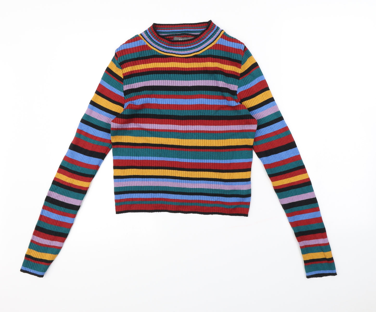Primark Womens Multicoloured Striped  Pullover Jumper Size S
