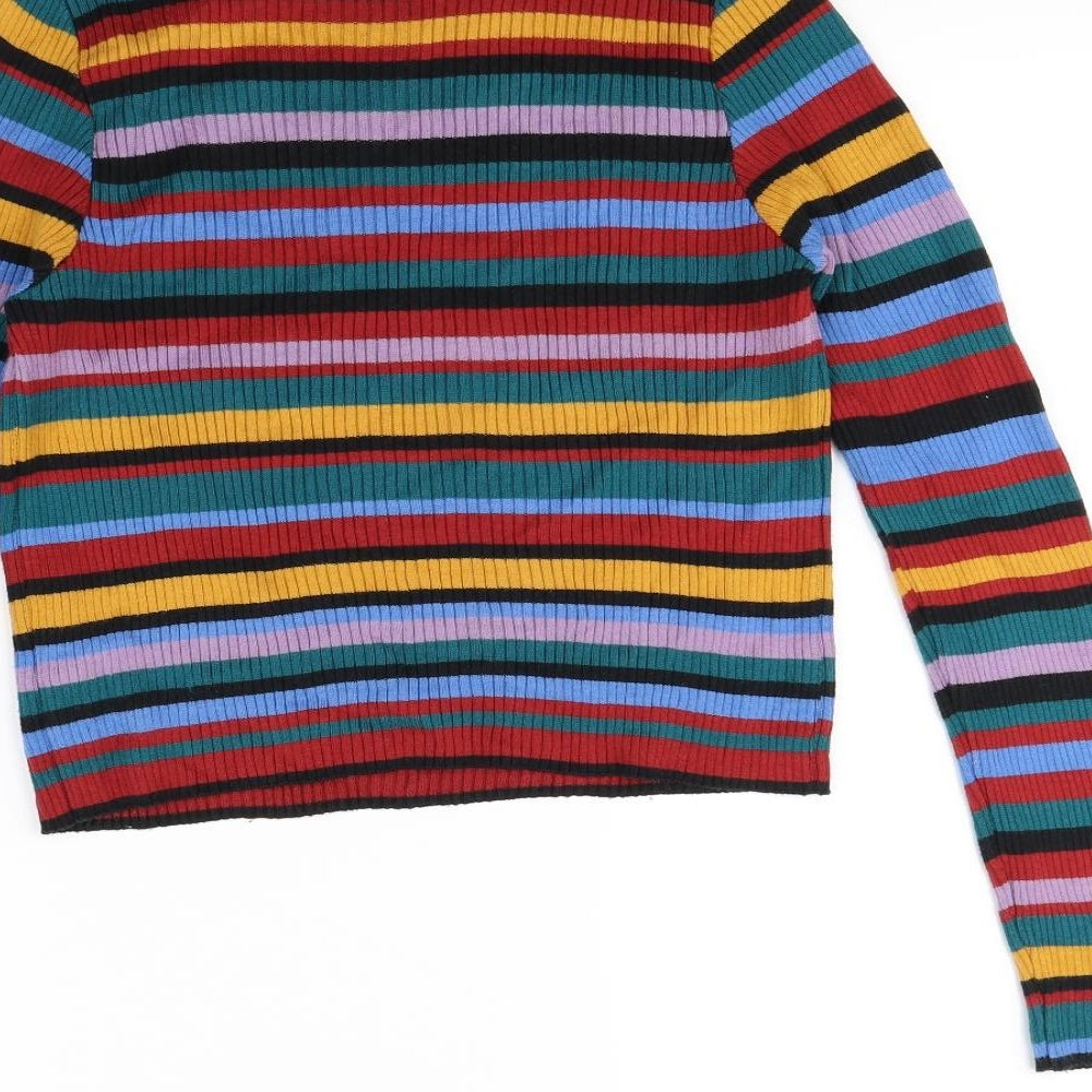 Primark Womens Multicoloured Striped  Pullover Jumper Size S