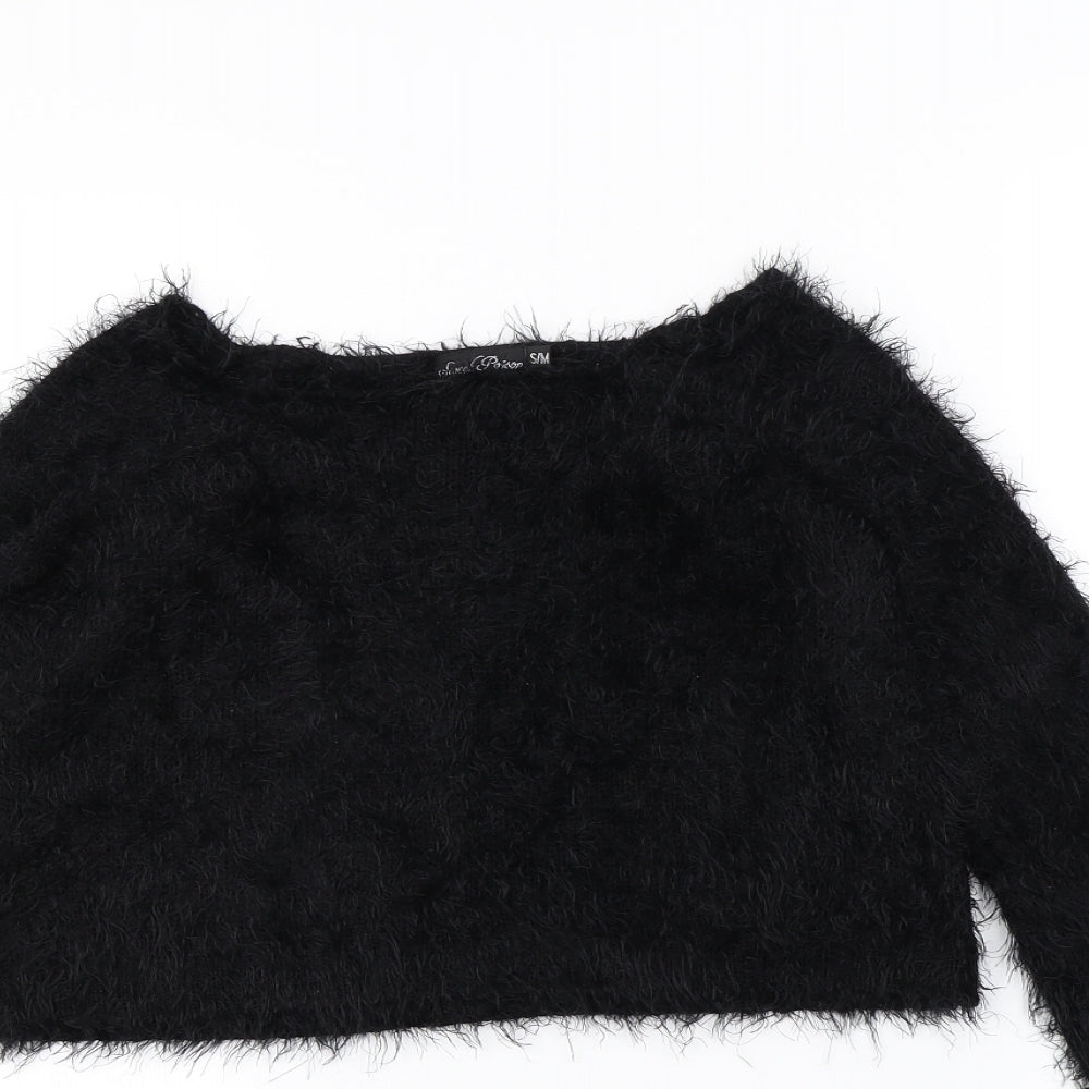 secret poison Womens Black   Pullover Jumper Size S