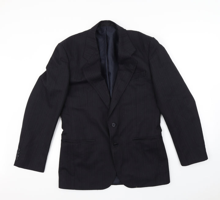 Preworn Mens Black Jacket Blazer Size M - Shoulder Pads