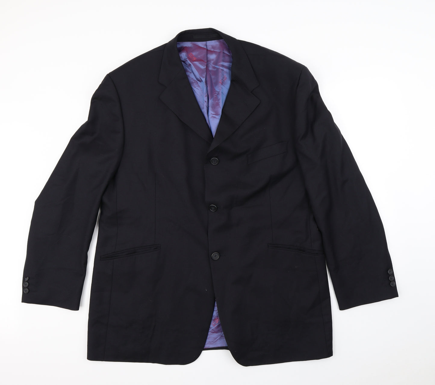 Jeff Banks Mens Black   Jacket Blazer Size XL  - Shoulder Pads
