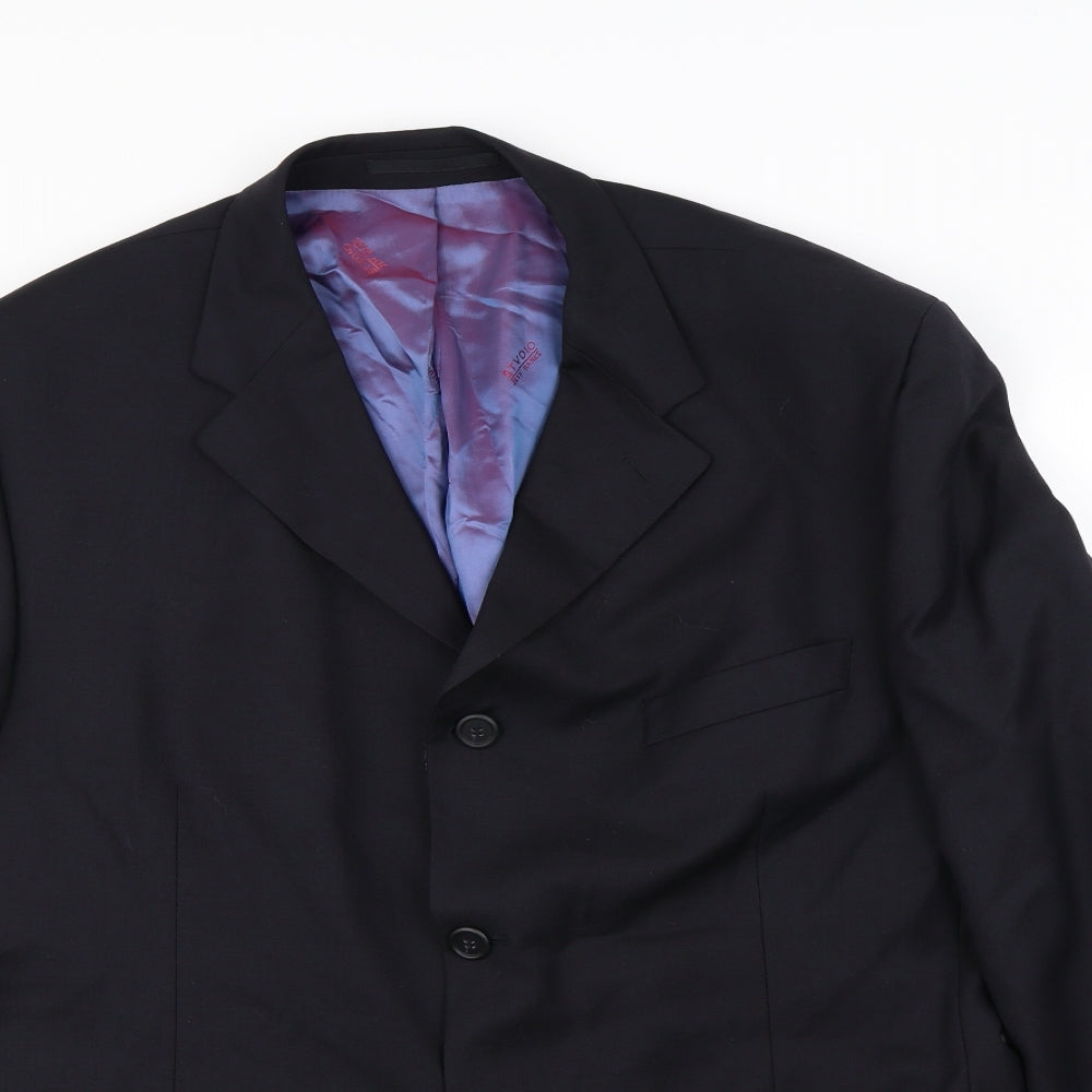 Jeff Banks Mens Black   Jacket Blazer Size XL  - Shoulder Pads